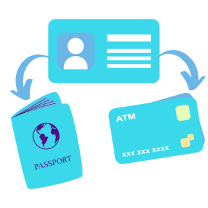 Document Verification Icons Blue