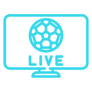 Football Live Streaming Blue Icon