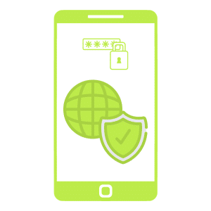 License and Security - Mobile App Green Icon