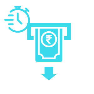 Speedy Cash Withdrawal Blue Icon